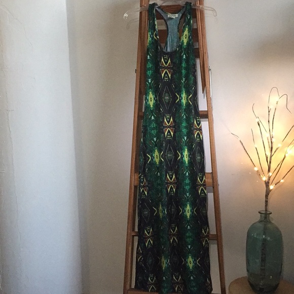 Tropical Jersey Bodycon Maxi Dress - Picture 5 of 7